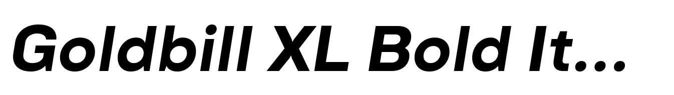 Goldbill XL Bold Italic